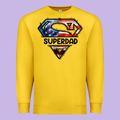 American Superdad Premium Sweatshirt Designed By Lillyallendesigns