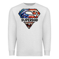 Oatmeal Heather American Superdad Premium Sweatshirt - LillyAllenDesigns