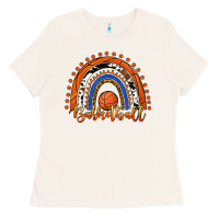 Bone Basketball Rainbow Ladies Tee - RanaPortraitStore
