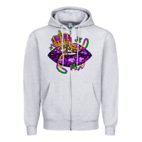 Heather Grey mardi gras lips Zipper Hoodie - LillyAllenDesigns