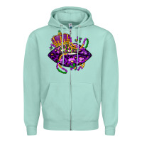 Seafoam mardi gras lips Zipper Hoodie - LillyAllenDesigns