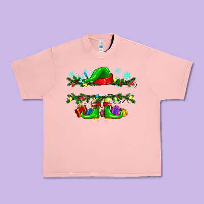 Custom Name Christmas Elf Urban Heavy Tee Designed By Texasbilliewilder