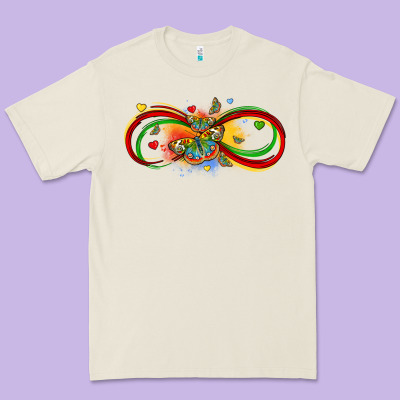 Butterfly Infinity Symbol Autism Premium Tee Designed By Lillyallendesigns