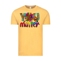 Vintage Mustard LGBTQ+ you matter with leopard Vintage Tee - NancyCooperArtShop