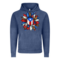 Vintage Denim puerto rico sunflower Vintage Hoodie - texasbilliewilder