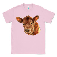 Bubblegum Pink red angus calf face Classic Tee - LillyAllenDesigns
