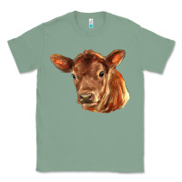 Sage red angus calf face Classic Tee - LillyAllenDesigns