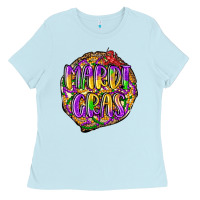 Baby Blue mardi gras Ladies Tee - LillyAllenDesigns