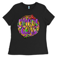 Black mardi gras Ladies Tee - LillyAllenDesigns
