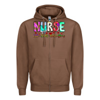 Chestnut Nurse Coffee Scrubs Rubber Gloves Zipper Hoodie - CowhideDigitalArt