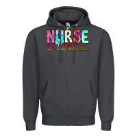 Smoke Nurse Coffee Scrubs Rubber Gloves Zipper Hoodie - CowhideDigitalArt