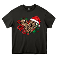 Asphalt christmas paw heart Heavy Core Tee - MaliasSmallBusiness