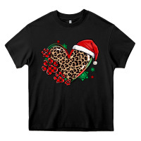 Black christmas paw heart Heavy Core Tee - MaliasSmallBusiness