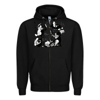 Black monokuma 1 Zipper Hoodie - tuanDangUi