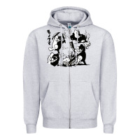 Heather Grey monokuma 1 Zipper Hoodie - tuanDangUi