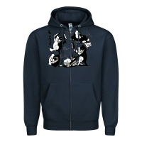 Navy monokuma 1 Zipper Hoodie - tuanDangUi