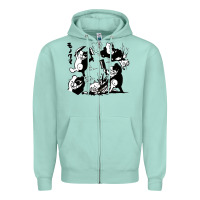 Seafoam monokuma 1 Zipper Hoodie - tuanDangUi
