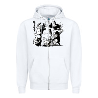 White monokuma 1 Zipper Hoodie - tuanDangUi
