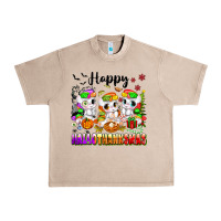 French Oak happy hallothanksmas unicorns Urban Heavy Tee - texasbilliewilder