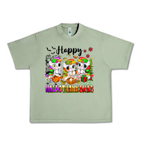 Oil Green happy hallothanksmas unicorns Urban Heavy Tee - texasbilliewilder