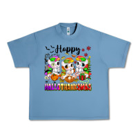 Pebble Blue happy hallothanksmas unicorns Urban Heavy Tee - texasbilliewilder