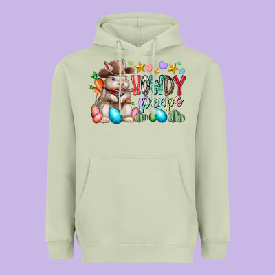 Howdy Peeps Heavyweight Hoodie Designed By Racoondesign