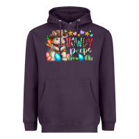 Plum howdy peeps Heavyweight Hoodie - RacoonDesign