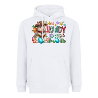 White howdy peeps Heavyweight Hoodie - RacoonDesign