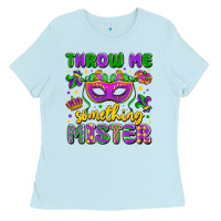 Baby Blue throw me something mister Ladies Tee - LillyAllenDesigns