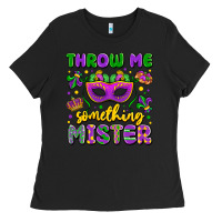 Black throw me something mister Ladies Tee - LillyAllenDesigns