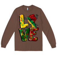 Chestnut love juneteenth Long Sleeve Tee - CowGirlArtShop