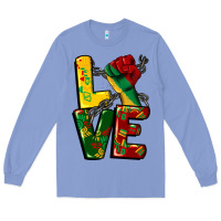 Colony Blue love juneteenth Long Sleeve Tee - CowGirlArtShop