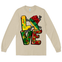 Mushroom love juneteenth Long Sleeve Tee - CowGirlArtShop