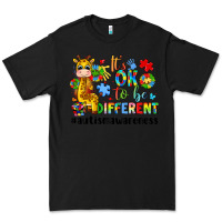 Black it s ok to be different giraffe Premium Tee - LillyAllenDesigns