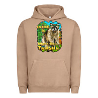 Pigment Burro raccoon home is where the trash is Urban Hoodie - BarkalooDesign