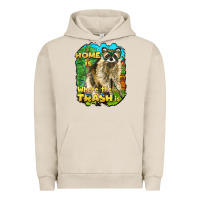 Pigment French Oak raccoon home is where the trash is Urban Hoodie - BarkalooDesign