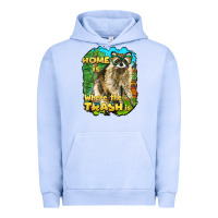 Pigment Grape Ice raccoon home is where the trash is Urban Hoodie - BarkalooDesign