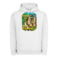 Pigment Lunar Rock raccoon home is where the trash is Urban Hoodie - BarkalooDesign