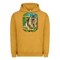 Pigment Peanut Butter raccoon home is where the trash is Urban Hoodie - BarkalooDesign