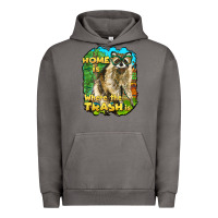 Pigment Tornado raccoon home is where the trash is Urban Hoodie - BarkalooDesign
