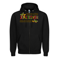 Black colorful juneteenth celebration art Zipper Hoodie - LillyAllenDesigns