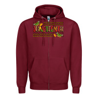 Burgundy colorful juneteenth celebration art Zipper Hoodie - LillyAllenDesigns