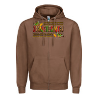 Chestnut colorful juneteenth celebration art Zipper Hoodie - LillyAllenDesigns