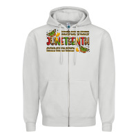 Dove Grey colorful juneteenth celebration art Zipper Hoodie - LillyAllenDesigns