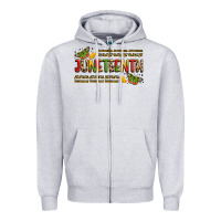 Heather Grey colorful juneteenth celebration art Zipper Hoodie - LillyAllenDesigns