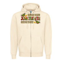 Sandshell colorful juneteenth celebration art Zipper Hoodie - LillyAllenDesigns