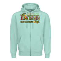Seafoam colorful juneteenth celebration art Zipper Hoodie - LillyAllenDesigns