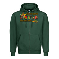 Sports Green colorful juneteenth celebration art Zipper Hoodie - LillyAllenDesigns