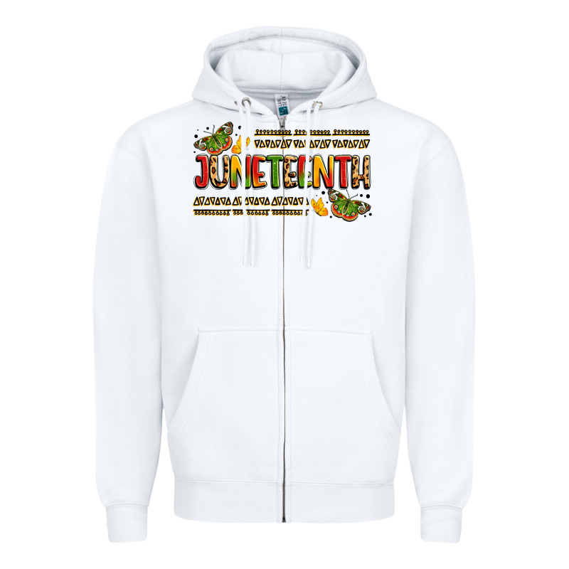 Colorful Juneteenth Celebration Art Zipper Hoodie by LillyAllenDesigns | Teevron