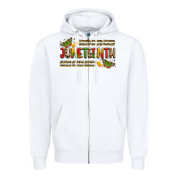 White colorful juneteenth celebration art Zipper Hoodie - LillyAllenDesigns